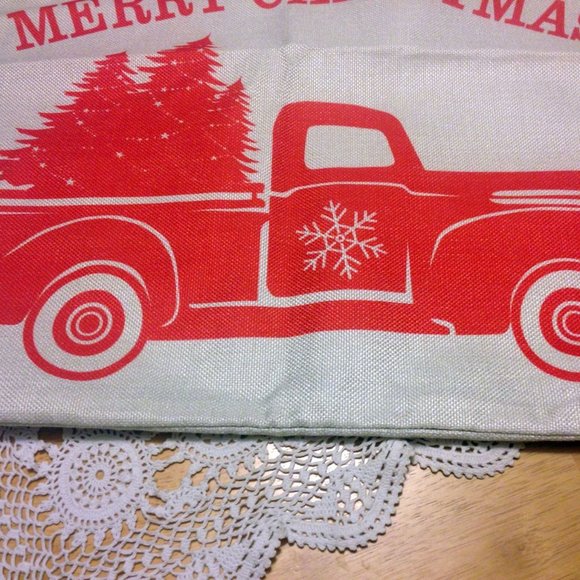 Farmhouse truck and Santa holiday decor pillow covers - Picture 5 of 5